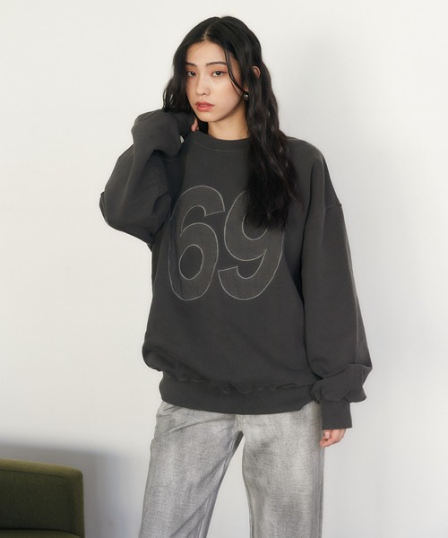 【セール】ナンバリングピグメントスウェット（スウェット）｜ENVYM（アンビー）