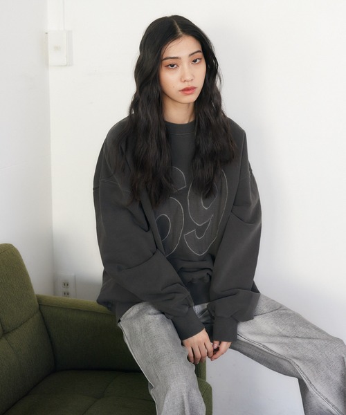 【セール】ナンバリングピグメントスウェット（スウェット）｜ENVYM（アンビー）