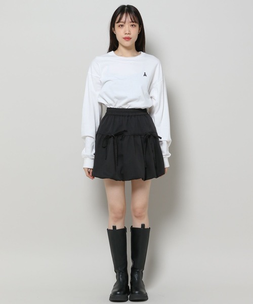 3.3 Field Trip （3.3フィールドトリップ）の「3.3 Field Trip／バルーンスカート  2103087（スカート・レディース・チャコール/ブラック・FREE）」の14枚目の写真