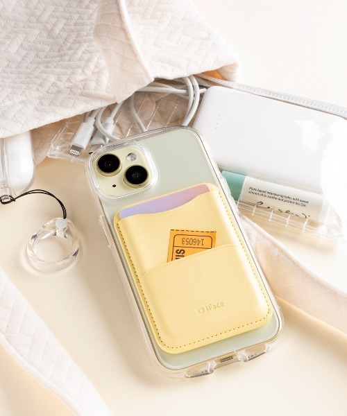 iFace(アイフェイス)の「iFace MagSynq MagSafe対応 カードウォレット(スマホグッズ・レディース・ピンク/イエロー/ブラック/サックスブルー/ライラック/オフホワイト/グレー・FREE)」の6枚目の写真