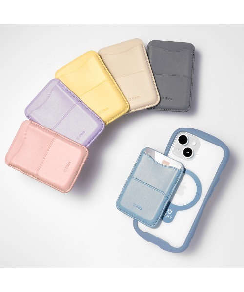 iFace(アイフェイス)の「iFace MagSynq MagSafe対応 カードウォレット(スマホグッズ・レディース・ピンク/イエロー/ブラック/サックスブルー/ライラック/オフホワイト/グレー・FREE)」の11枚目の写真