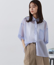 N.(N. Natural Beauty Basic) | ◆クロップド半袖シアーシャツ(シャツ/ブラウス)