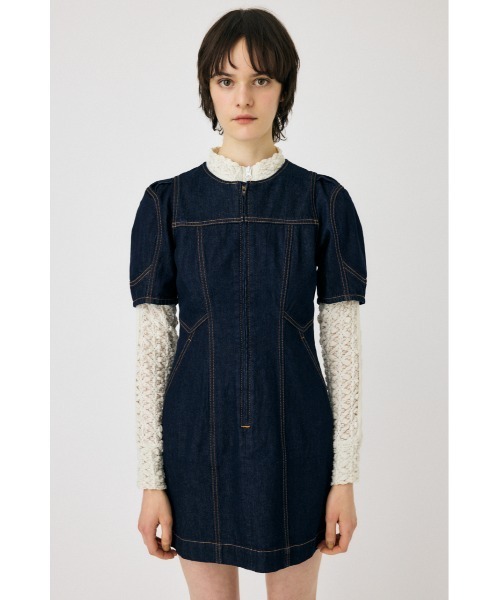 【セール】FRONT ZIP ミニドレス（ワンピース）｜MOUSSY（マウジー）