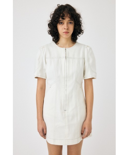 【セール】FRONT ZIP ミニドレス（ワンピース）｜MOUSSY（マウジー）