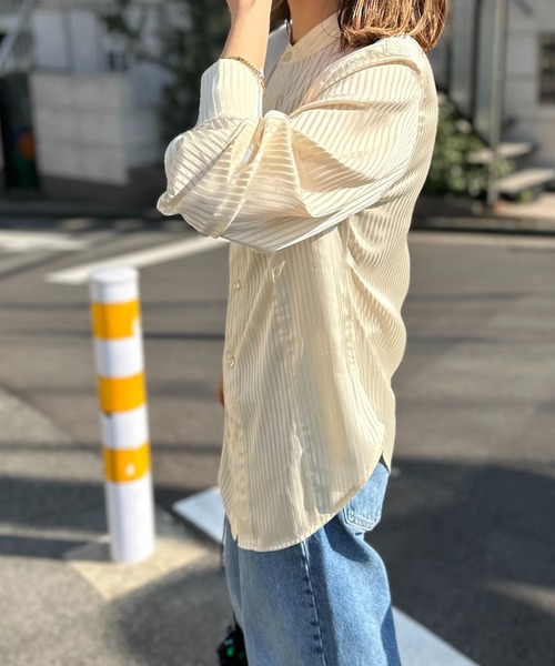 mi via loca（ミヴィアロカ）の「シアーストライプサテン