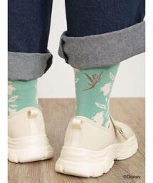 Samansa Mos2 | 【Disney】ティンカー・ベル/刺繍花柄ソックス(ソックス/靴下)