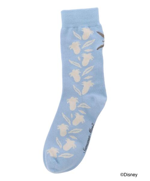 Samansa Mos2（サマンサ モスモス）の「【Disney】ティンカー・ベル/刺繍花柄ソックス（ソックス/靴下・レディース・ミント/キナリ/サックスブルー・F）」の12枚目の写真