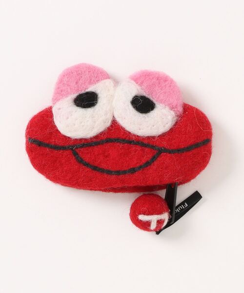 Fluke Frog (フロックフロッグ)の「Fluke Frog/フロックフロッグ カエルフェルトコインケース(コインケース・レディース・グリーン/レッド/オレンジ・FREE)」の1枚目の写真