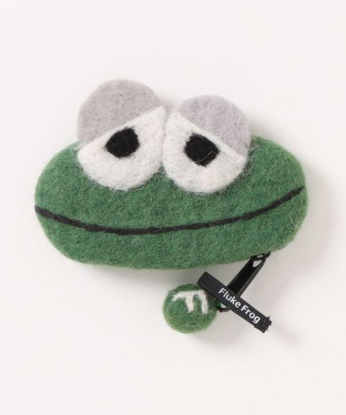 Fluke Frog (フロックフロッグ)の「Fluke Frog/フロックフロッグ カエルフェルトコインケース(コインケース・レディース・グリーン/レッド/オレンジ・FREE)」の2枚目の写真