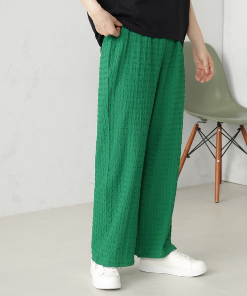 FOUND GOOD（ファウンドグッド）の「シャーリングカットパンツ（その他パンツ・レディース・アイボリー/ブラック/ブラウン系3/グリーン系5/イエロー系5・M/L/S）」の4枚目の写真