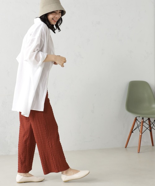 FOUND GOOD（ファウンドグッド）の「シャーリングカットパンツ（その他パンツ・レディース・アイボリー/ブラック/ブラウン系3/グリーン系5/イエロー系5・M/L/S）」の13枚目の写真