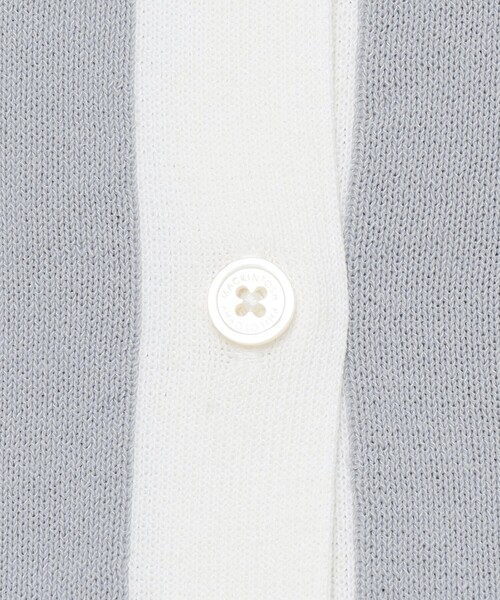 MACKINTOSH PHILOSOPHY（ﾏｯｷﾝﾄｯｼｭ ﾌｨﾛｿﾌｨｰ）の「【WEB&一部店舗限定】バイカラーニットポロカーディガン（ニット/セーター・レディース・ベージュ/ブラック/グレー系その他・38）」の8枚目の写真