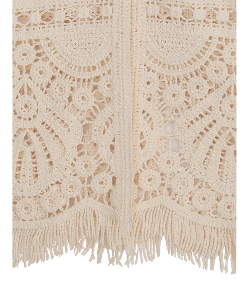 Ameri(アメリ)の「MEDI SHELL MOTIF CROCHET KNIT VEST(ベスト・レディース・アイボリー/ブラック/マスタード・FREE)」の20枚目の写真
