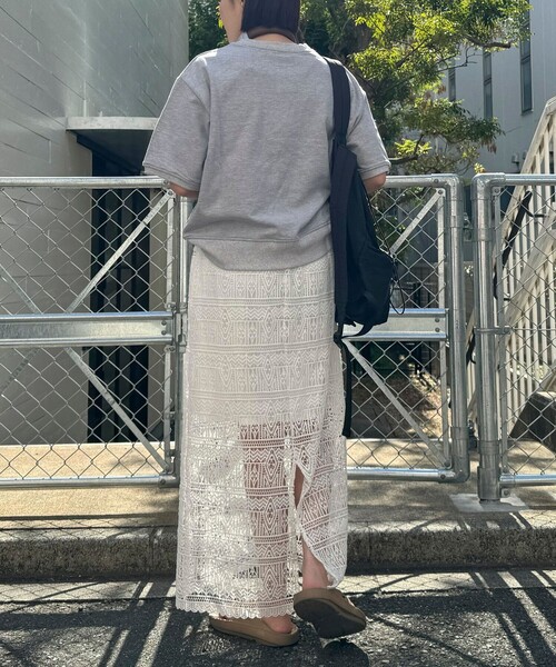 fredy emue（フレディエミュ）の「FR刺繍5分袖スウェット（スウェット・レディース・クリーム/グレー/サックスブルー/ライトグレー・38）」の9枚目の写真