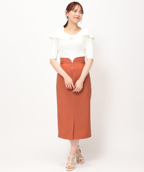 MISCH MASCH(ミッシュマッシュ)の「■2024春夏新作■フロントジップタイトスカート/MM427206(スカート・レディース・ブルー/ブラック/ブラウン/オレンジ・S/M)」の11枚目の写真