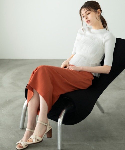 MISCH MASCH(ミッシュマッシュ)の「■2024春夏新作■フロントジップタイトスカート/MM427206(スカート・レディース・ブルー/ブラック/ブラウン/オレンジ・S/M)」の15枚目の写真