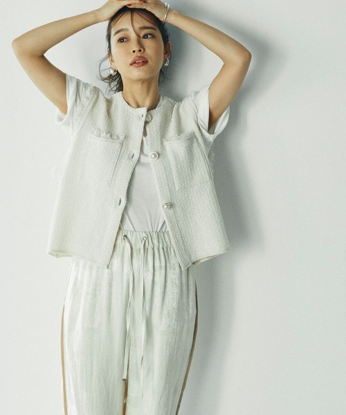 sail(サイル)の「【販売終了】【sail】フリンジベスト 小さいサイズ【低身長・小柄女性向けサイズ】(ベスト・レディース・アイボリー/ブラック・01)」の14枚目の写真