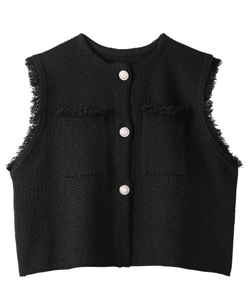 sail(サイル)の「【販売終了】【sail】フリンジベスト 小さいサイズ【低身長・小柄女性向けサイズ】(ベスト・レディース・アイボリー/ブラック・01)」の20枚目の写真