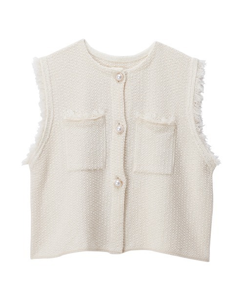 sail(サイル)の「【販売終了】【sail】フリンジベスト 小さいサイズ【低身長・小柄女性向けサイズ】(ベスト・レディース・アイボリー/ブラック・01)」の19枚目の写真
