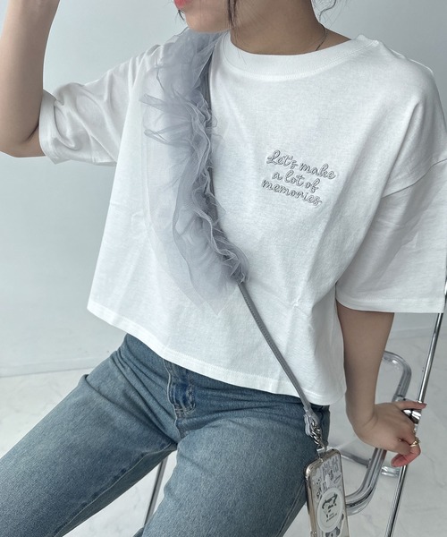 AS KNOW AS plus（アズノゥアズプラス）の「チュールフリルストラップ（スマホグッズ・レディース・グレー/ブラック/アイボリー・FREE）」の8枚目の写真