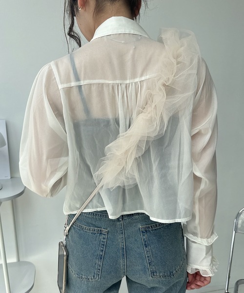 AS KNOW AS plus（アズノゥアズプラス）の「チュールフリルストラップ（スマホグッズ・レディース・グレー/ブラック/アイボリー・FREE）」の11枚目の写真