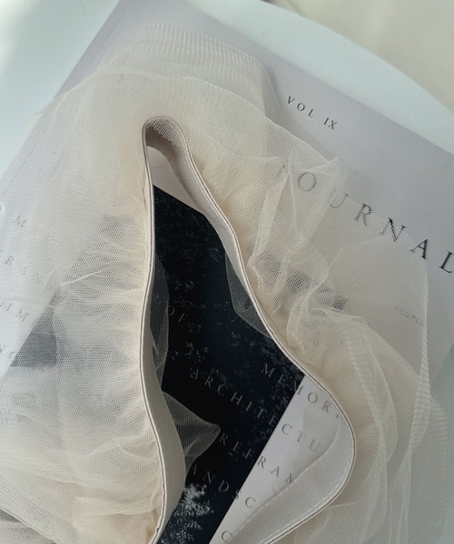 AS KNOW AS plus（アズノゥアズプラス）の「チュールフリルストラップ（スマホグッズ・レディース・グレー/ブラック/アイボリー・FREE）」の15枚目の写真