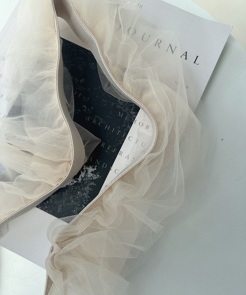 AS KNOW AS plus（アズノゥアズプラス）の「チュールフリルストラップ（スマホグッズ・レディース・グレー/ブラック/アイボリー・FREE）」の16枚目の写真