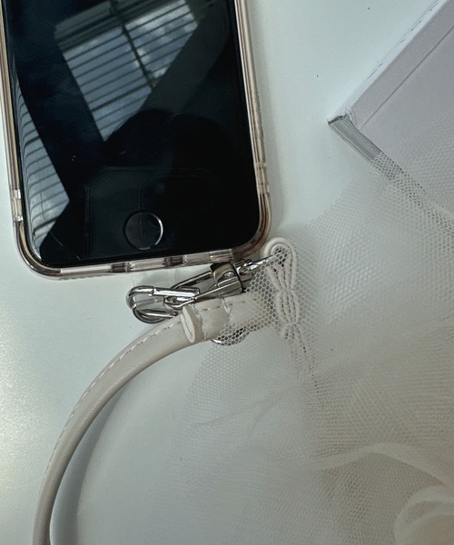 AS KNOW AS plus（アズノゥアズプラス）の「チュールフリルストラップ（スマホグッズ・レディース・グレー/ブラック/アイボリー・FREE）」の17枚目の写真