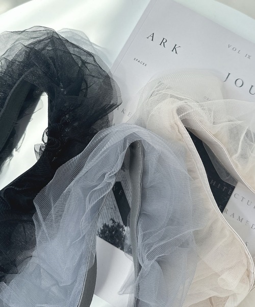 AS KNOW AS plus（アズノゥアズプラス）の「チュールフリルストラップ（スマホグッズ・レディース・グレー/ブラック/アイボリー・FREE）」の20枚目の写真