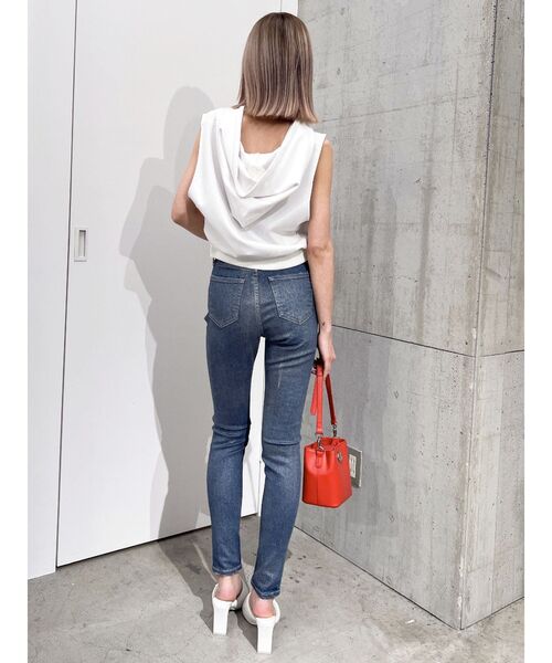 GYDA(ジェイダ)の「ハーフZIPノースリーブショートパーカー(Tシャツ/カットソー・レディース・ライトグレー/オフホワイト/ブラック・FREE)」の22枚目の写真