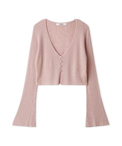 SNIDEL（スナイデル）の「ショートカーディガン（カーディガン/ボレロ・レディース・ブラック/アイボリー/コーラルピンク/ライトピンク/ホワイト・FREE）」の5枚目の写真