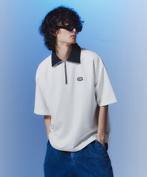 ◆配色ハーフジップカットソー