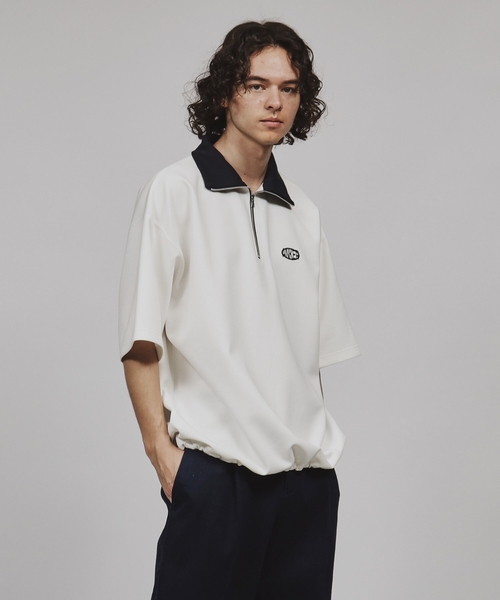 tk.TAKEO KIKUCHI(ティーケータケオキクチ)の「◆配色ハーフジップカットソー(Tシャツ/カットソー・メンズ・ホワイト系5/ブラック系4/ブルー系4・02/03)」の15枚目の写真