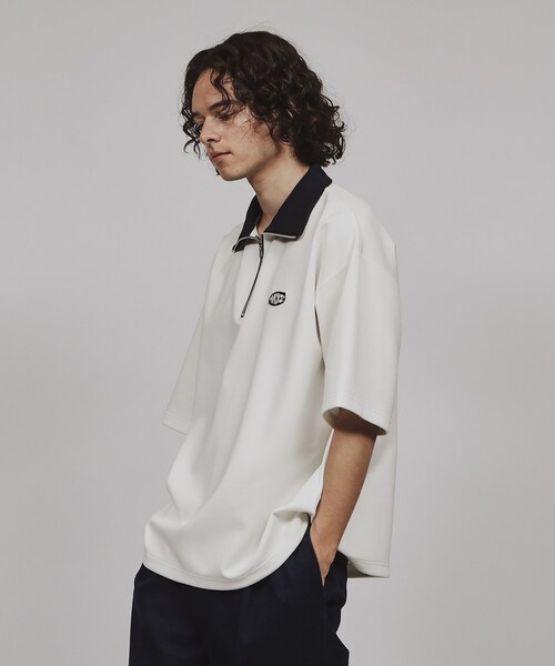 tk.TAKEO KIKUCHI(ティーケータケオキクチ)の「◆配色ハーフジップカットソー(Tシャツ/カットソー・メンズ・ホワイト系5/ブラック系4/ブルー系4・02/03)」の13枚目の写真