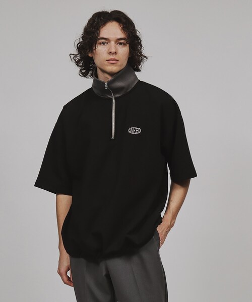 tk.TAKEO KIKUCHI(ティーケータケオキクチ)の「◆配色ハーフジップカットソー(Tシャツ/カットソー・メンズ・ホワイト系5/ブラック系4/ブルー系4・02/03)」の9枚目の写真