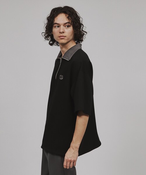 tk.TAKEO KIKUCHI(ティーケータケオキクチ)の「◆配色ハーフジップカットソー(Tシャツ/カットソー・メンズ・ホワイト系5/ブラック系4/ブルー系4・02/03)」の8枚目の写真