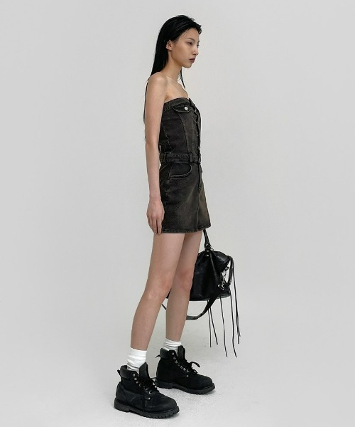 BLACKUP（ブラックアップ）の「[MADE] グリッティングデニムトップショートワンピース（ワンピース・レディース・ブルー/ブラック・SMALL/MEDIUM）」の7枚目の写真