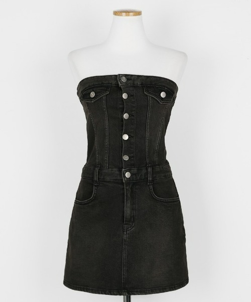 BLACKUP（ブラックアップ）の「[MADE] グリッティングデニムトップショートワンピース（ワンピース・レディース・ブルー/ブラック・SMALL/MEDIUM）」の14枚目の写真