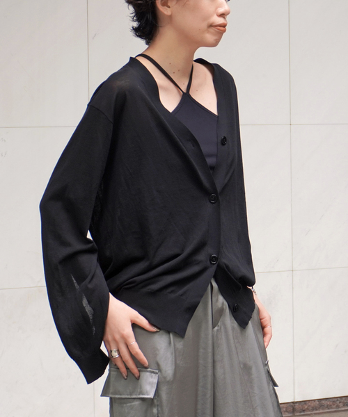 EVERYDAY I LIKE.（エヴリディアイライク）の「スリットスリーブカーディガン（ニット/セーター・レディース・ブラウン/ベージュ/ブラック・FREE）」の16枚目の写真