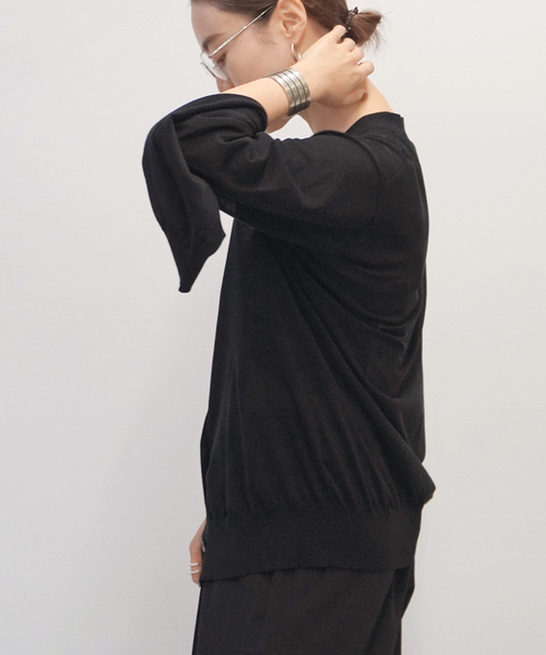 EVERYDAY I LIKE.（エヴリディアイライク）の「スリットスリーブカーディガン（ニット/セーター・レディース・ブラウン/ベージュ/ブラック・FREE）」の20枚目の写真