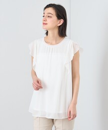 ANAYI | シフォンコンビナローフリルプルオーバー(その他トップス)