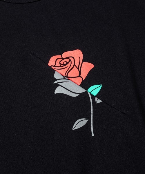 rehacer（レアセル）の「rehacer : Flower Change Stitch CS / フラワーチェンジステッチ カットソー（Tシャツ/カットソー・メンズ・ブラック/ホワイト・LARGE/SMALL/MEDIUM/X-LARGE）」の6枚目の写真