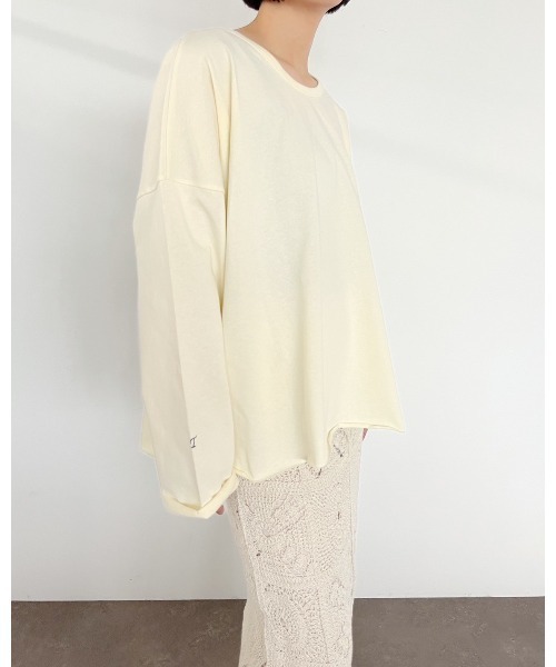 Torrazzo Donna（トラッゾドンナ）の「2WAYカットソートップス（Tシャツ/カットソー・レディース・アイボリー/チャコールグレー・FREE）」の20枚目の写真