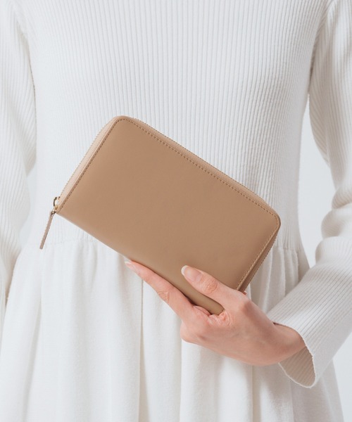 MURA（ムラ）の「牛革 スキミング防止 大容量 通帳ケース（パスポートケース・レディース・ピンク/ブラック/グレー/ベージュ/グリーン・FREE）」の3枚目の写真