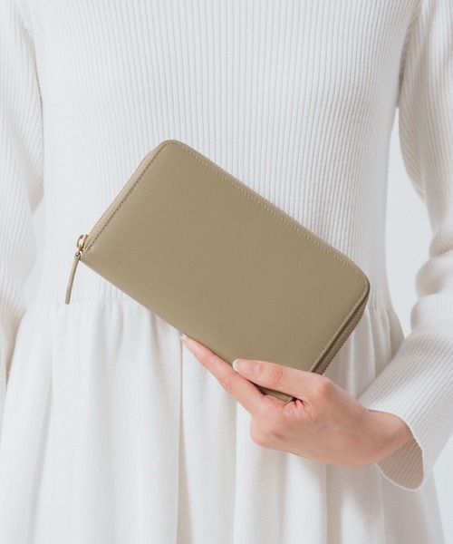 MURA（ムラ）の「牛革 スキミング防止 大容量 通帳ケース（パスポートケース・レディース・ピンク/ブラック/グレー/ベージュ/グリーン・FREE）」の4枚目の写真