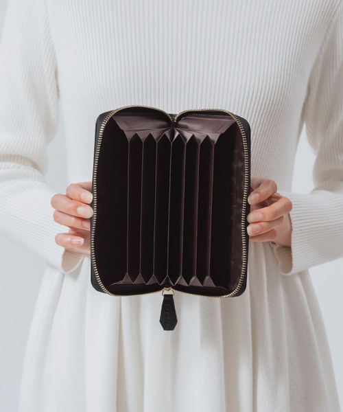 MURA（ムラ）の「牛革 スキミング防止 大容量 通帳ケース（パスポートケース・レディース・ピンク/ブラック/グレー/ベージュ/グリーン・FREE）」の6枚目の写真