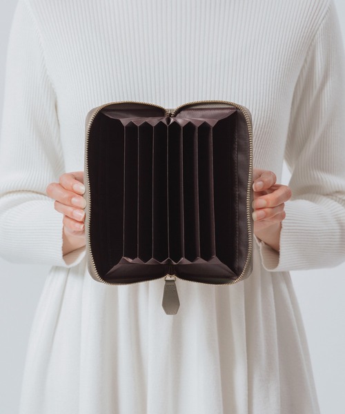 MURA（ムラ）の「牛革 スキミング防止 大容量 通帳ケース（パスポートケース・レディース・ピンク/ブラック/グレー/ベージュ/グリーン・FREE）」の7枚目の写真