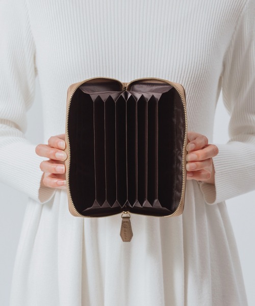 MURA（ムラ）の「牛革 スキミング防止 大容量 通帳ケース（パスポートケース・レディース・ピンク/ブラック/グレー/ベージュ/グリーン・FREE）」の8枚目の写真