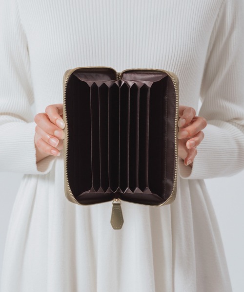 MURA（ムラ）の「牛革 スキミング防止 大容量 通帳ケース（パスポートケース・レディース・ピンク/ブラック/グレー/ベージュ/グリーン・FREE）」の9枚目の写真