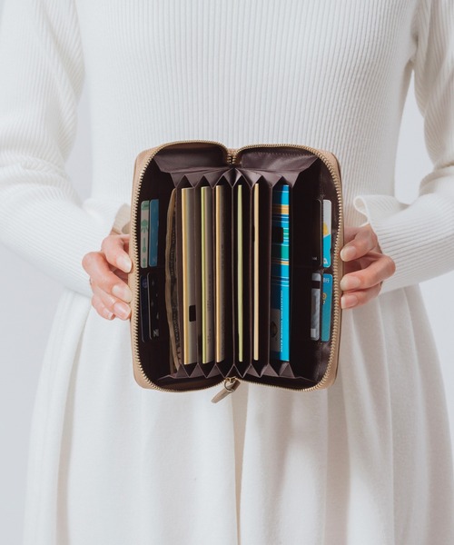 MURA（ムラ）の「牛革 スキミング防止 大容量 通帳ケース（パスポートケース・レディース・ピンク/ブラック/グレー/ベージュ/グリーン・FREE）」の21枚目の写真